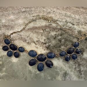 Navy statement Necklace